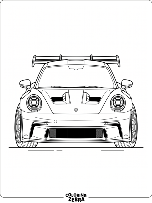 GT3 RS Printable Outline
