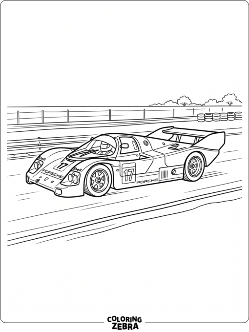 Le Mans Racing Coloring Page