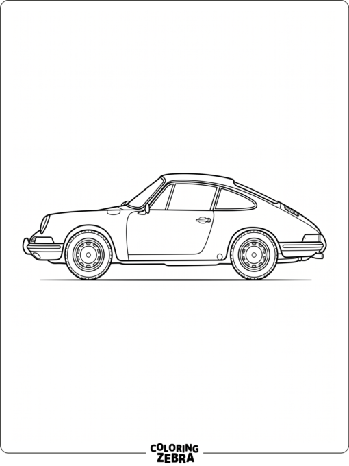 Porsche side profile with long hood