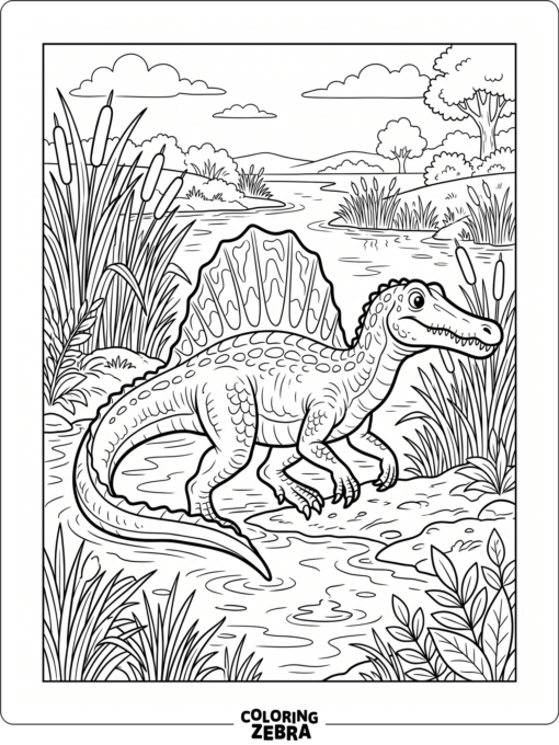 A prehistoric river reptile with a long snout