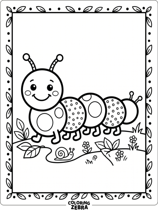 A preschool caterpillar with big round shapes