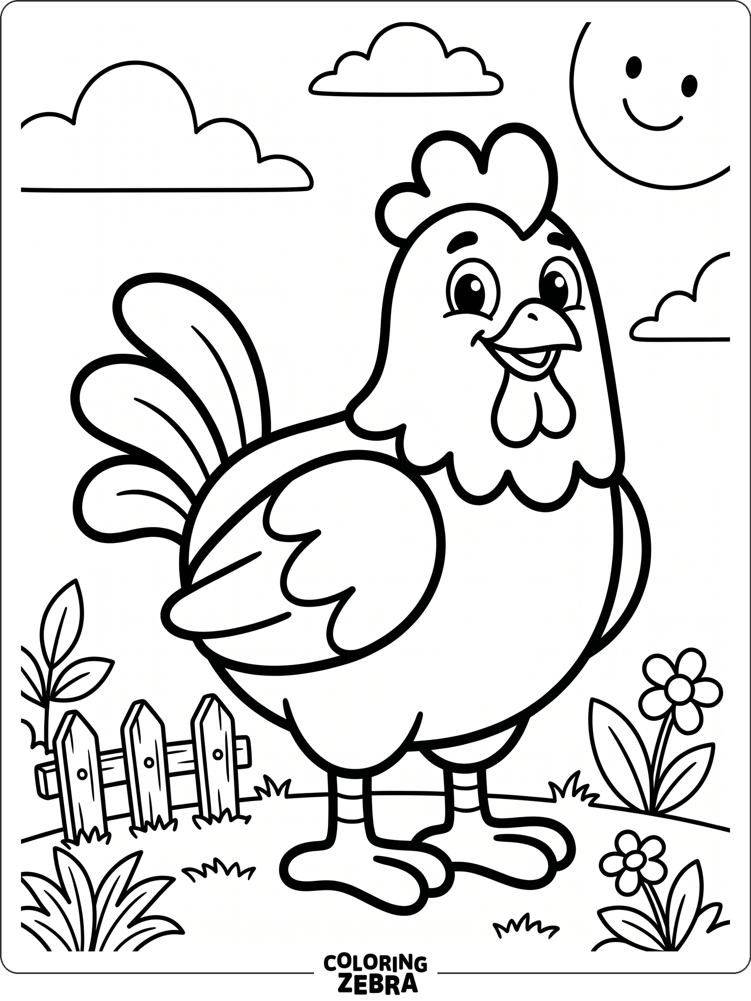 50 Free Chicken Coloring Pages - Printable PDF Sheets