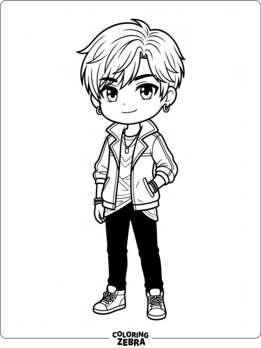 Pretty Gacha Life boy in a stylish jacket