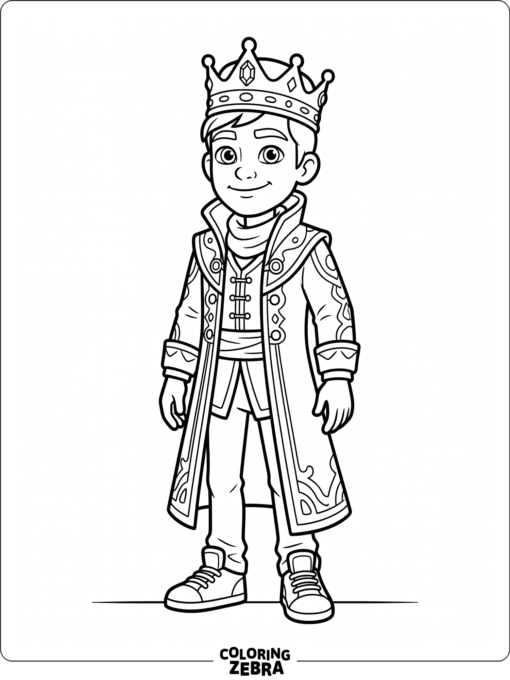 Prince K from Subway Surfers in royal clothes