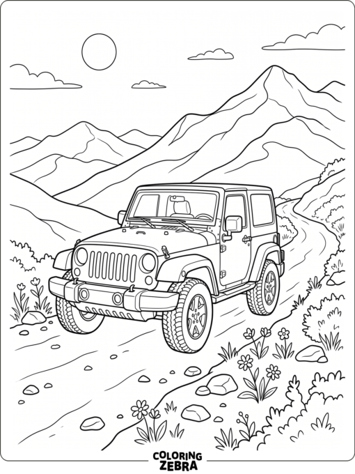 Printable Jeep Outline