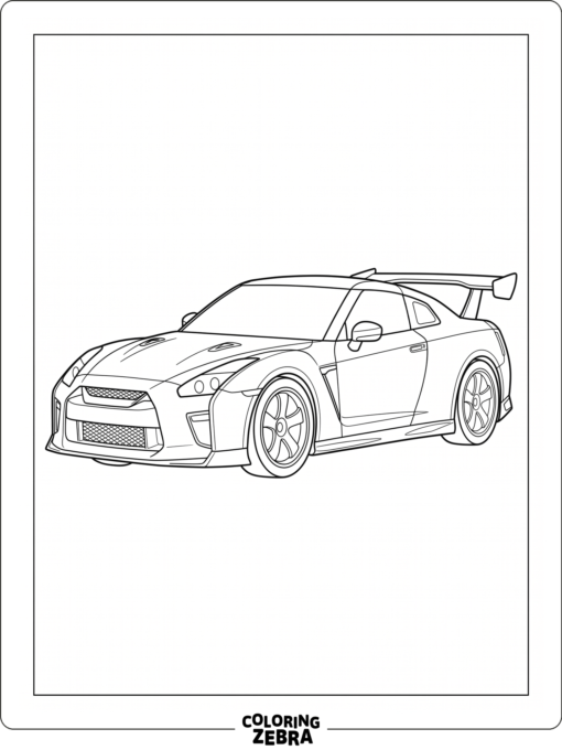 A printable Toyota Supra with a spoiler and smooth curves