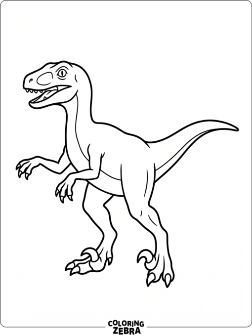 A simple velociraptor outline with minimal details