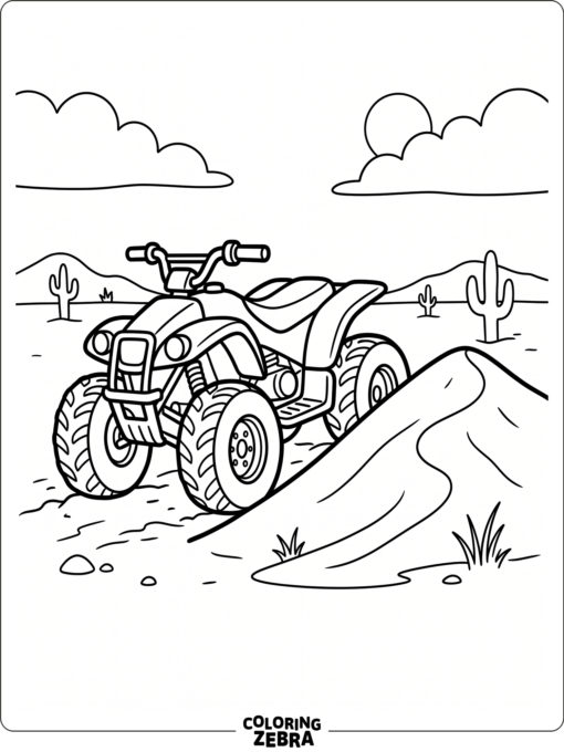 Quad Bike on a Sandy Dune