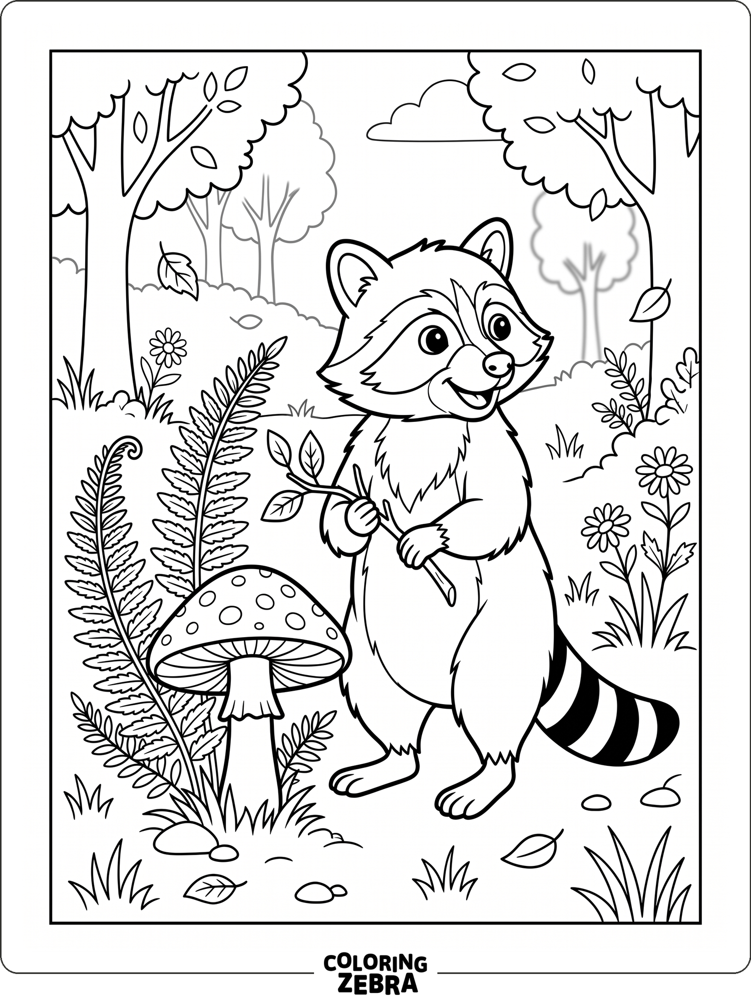 Prinable Racoon Colouring Pages 32 Free Racoon Coloring Pages - Printable PDF Sheets