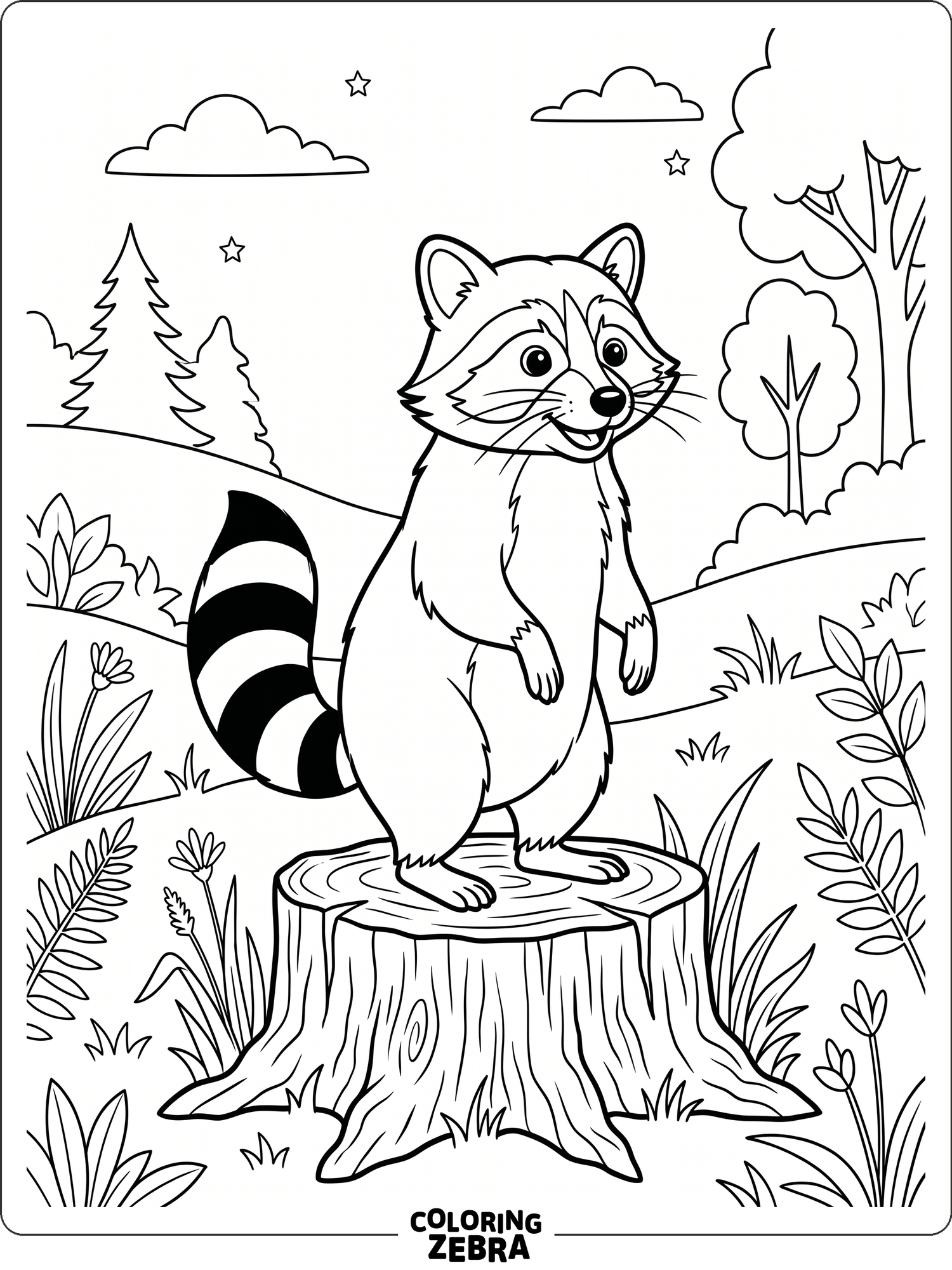 Prinable Racoon Colouring Pages 32 Free Racoon Coloring Pages - Printable PDF Sheets