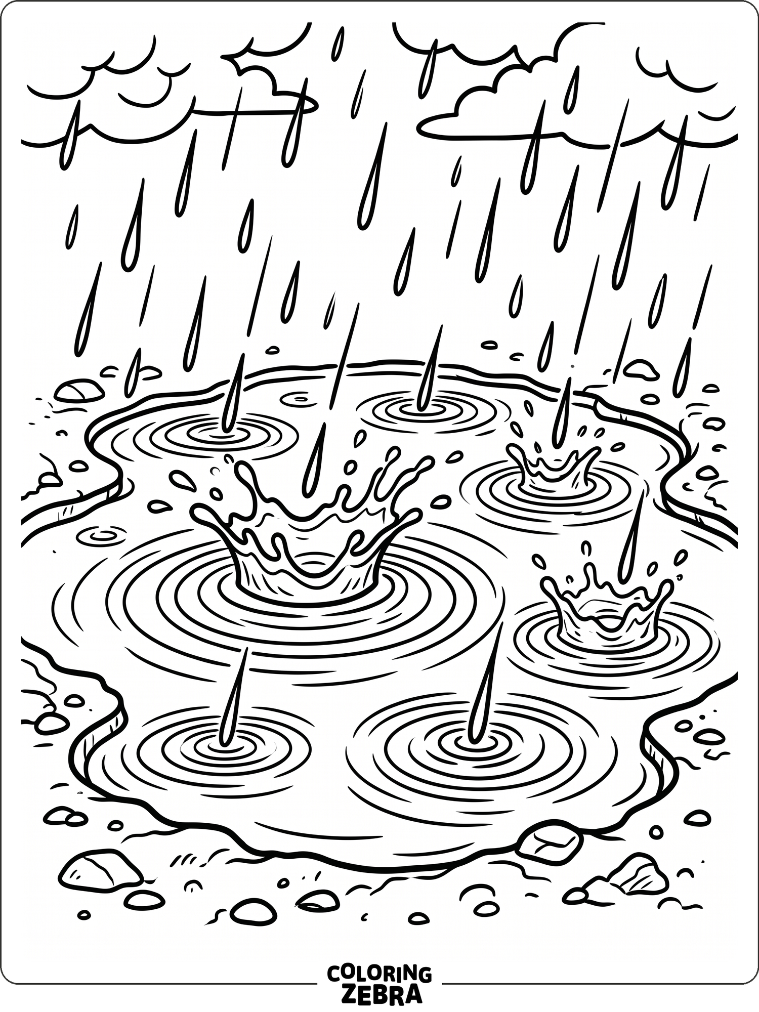 36 Free Rain Coloring Pages - Printable PDF Sheets