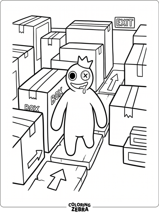 Blue in a simple Chapter 1 box maze