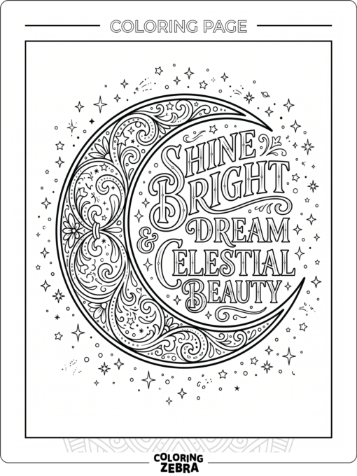 Ramadan Kareem lettering with moon