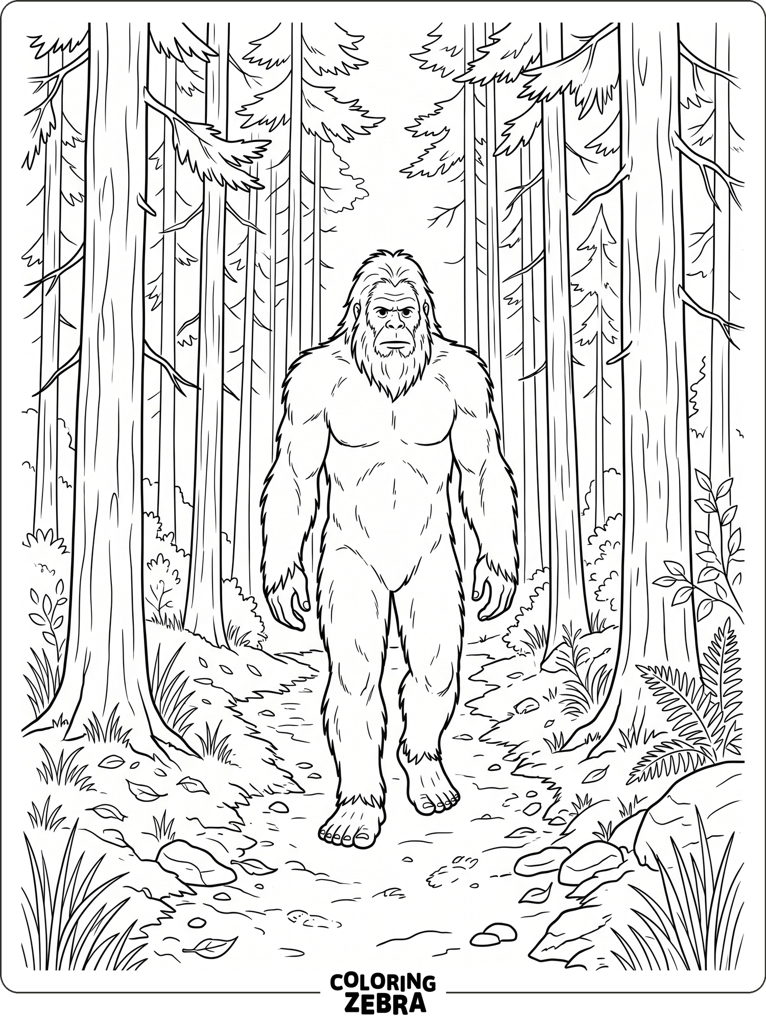 35 Free Bigfoot Coloring Pages - Printable PDF Sheets