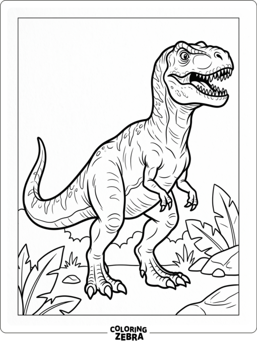 A realistic Gigantosaurus shown in side view