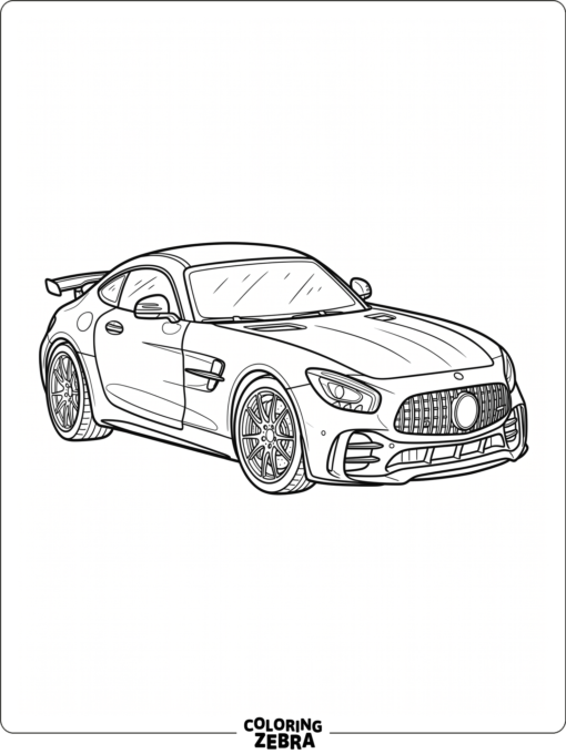 A realistic sports car with vents and a low stance