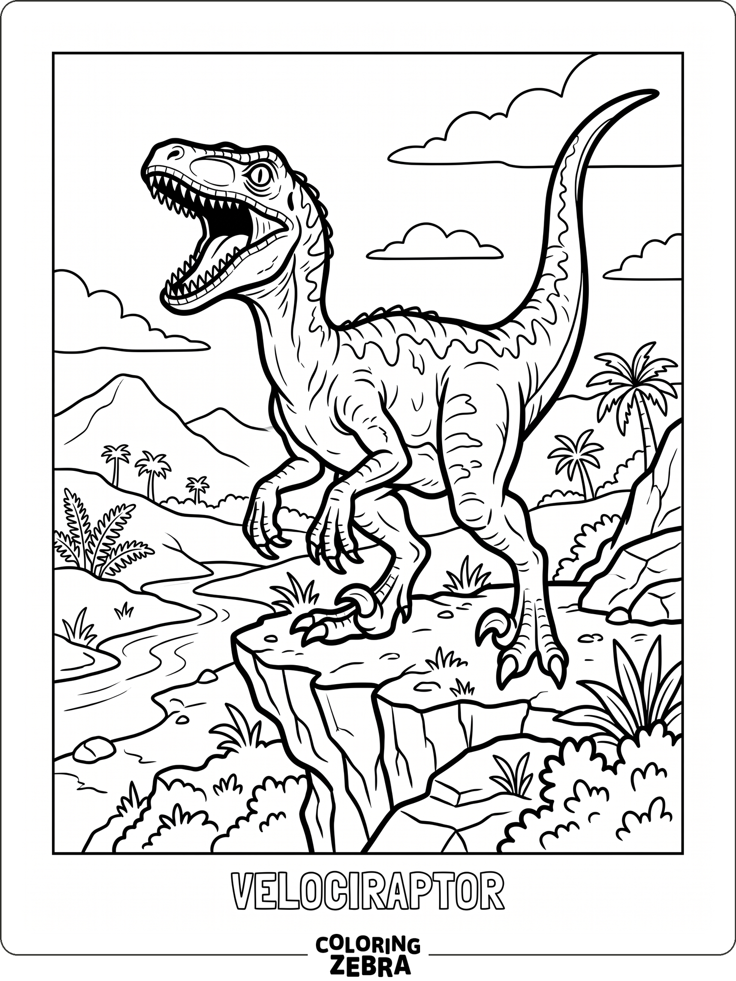 34 Free Velociraptor Coloring Pages - Printable PDF Sheets