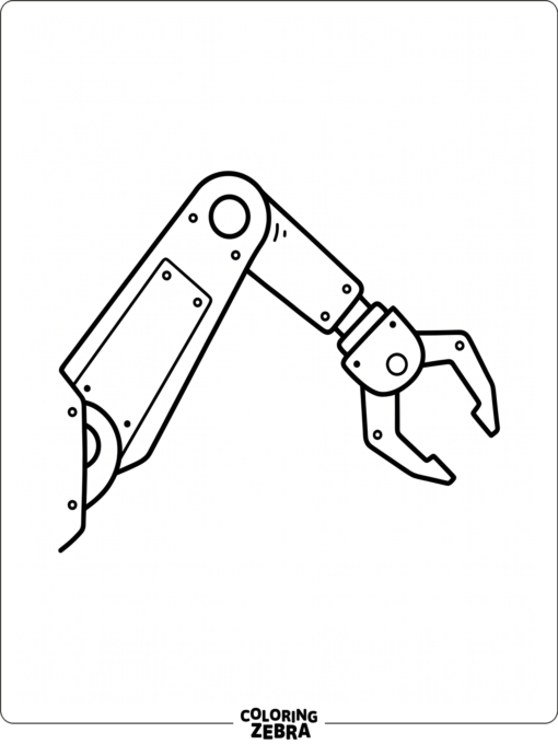 Robot arm with joints and a claw grip