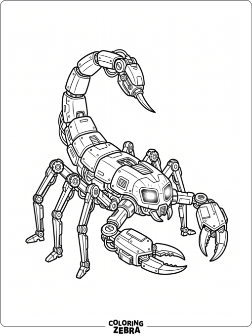 A robot scorpion with metal legs