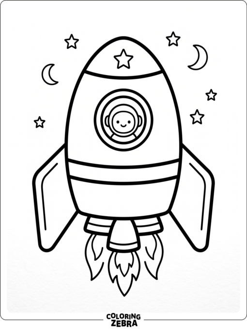 A very simple rocket with wide body and large fins