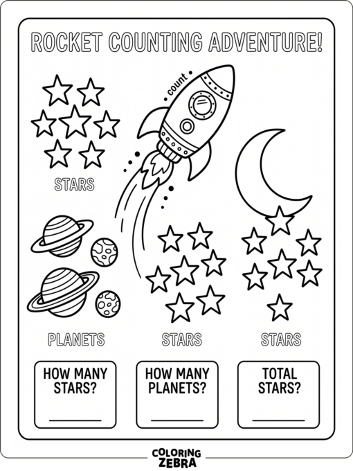 Rocket counting stars and planets