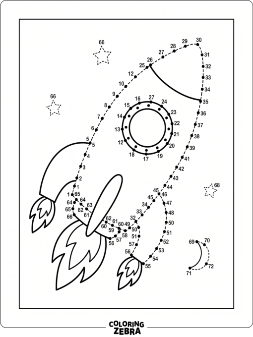 Rocket connect the dots outline