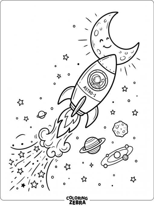 Rocket heading to the moon