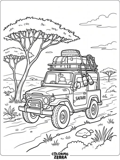 Safari Jeep in the Wild