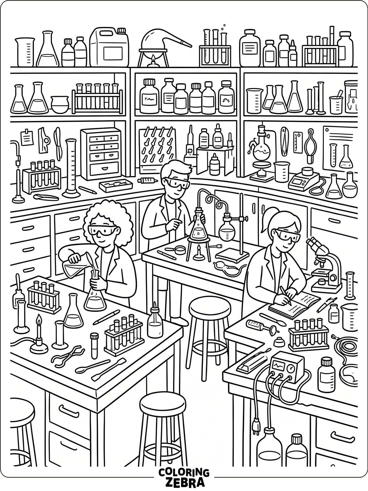 41 Free Science Coloring Pages - Printable PDF Sheets
