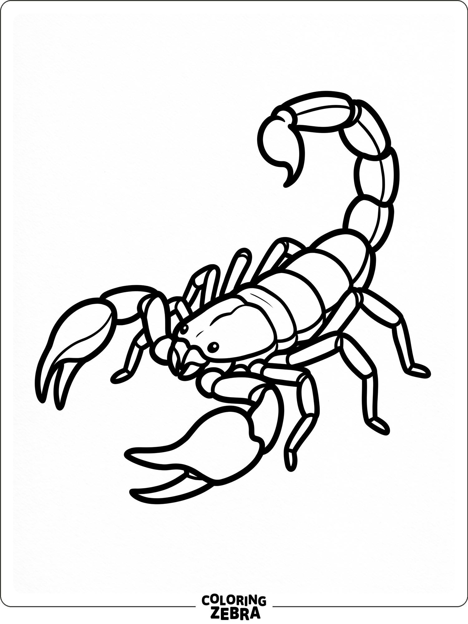 Scorpion Coloring Page — Example 6 Scorpion Coloring Page — Example 6