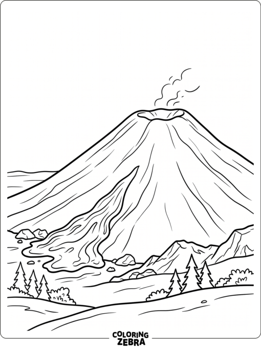 A broad shield volcano with gentle slopes