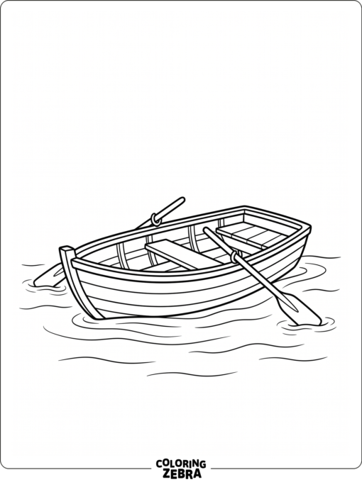 A simple rowboat on quiet water