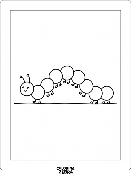A minimal caterpillar crawling in a simple style