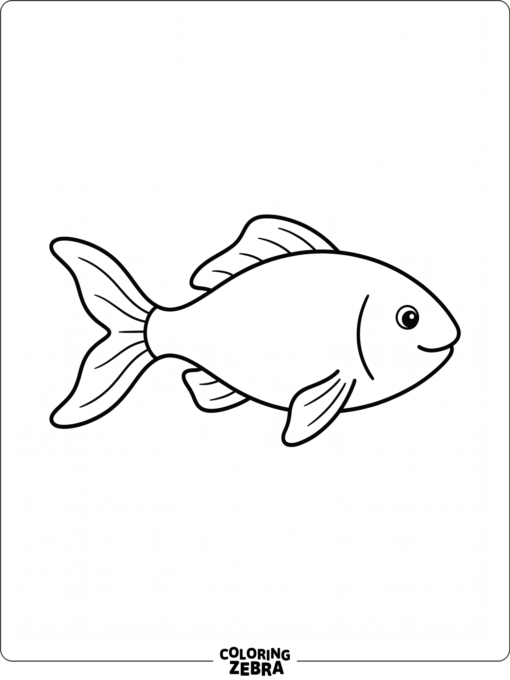 A basic fish with smooth lines and open space