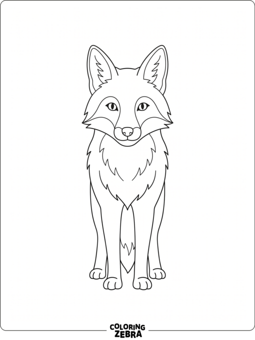 A simple front-facing fox with minimal detail