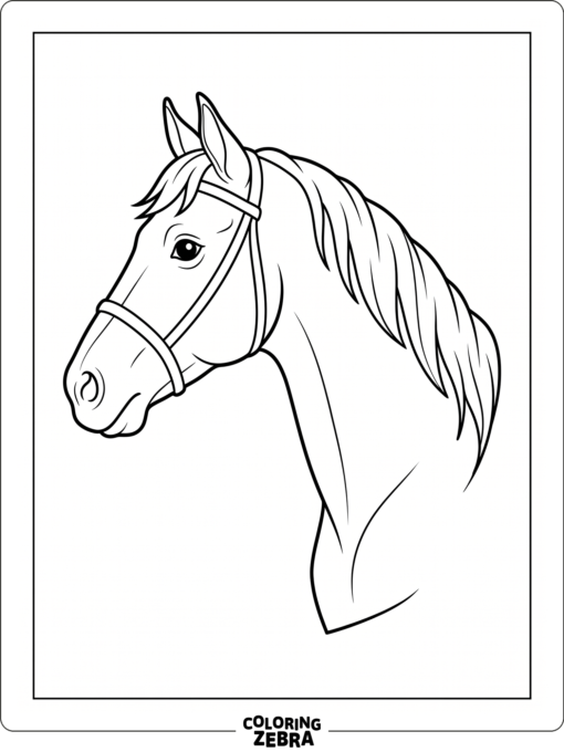 A simple horse profile with clean lines