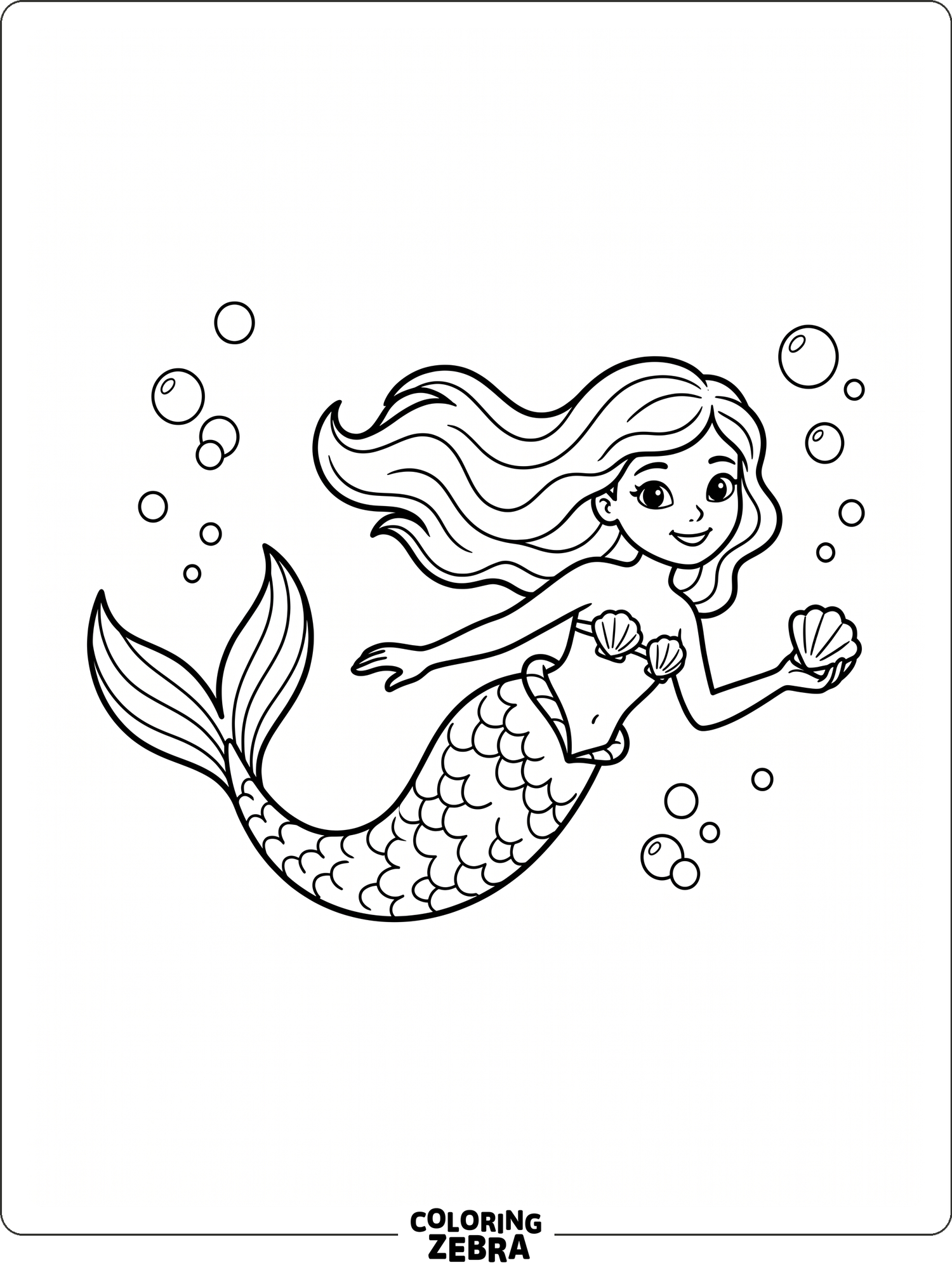 Single Mermaid Colouring In 92 Free Mermaid Coloring Pages - Printable PDF Sheets