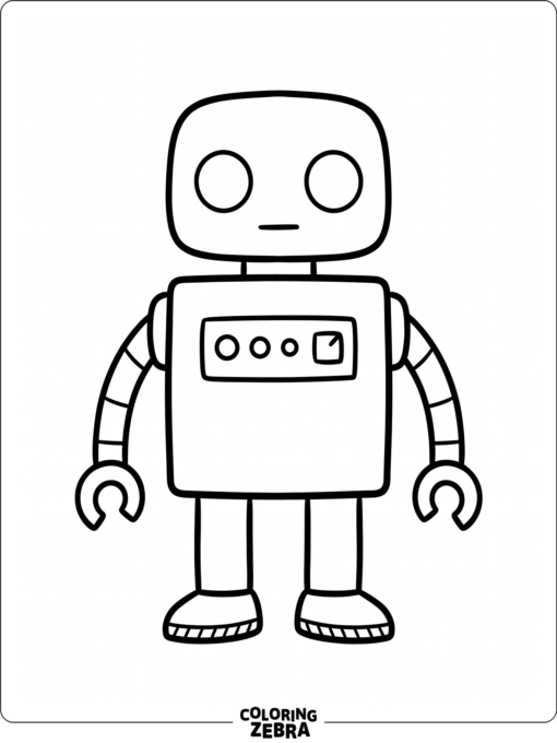 Plain robot with round eyes