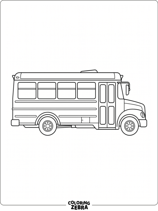 A plain school bus with minimal details