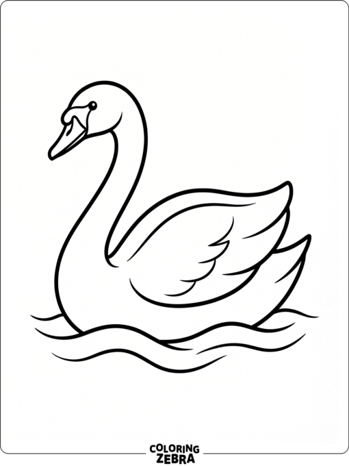 A minimal swan profile with a clean outline