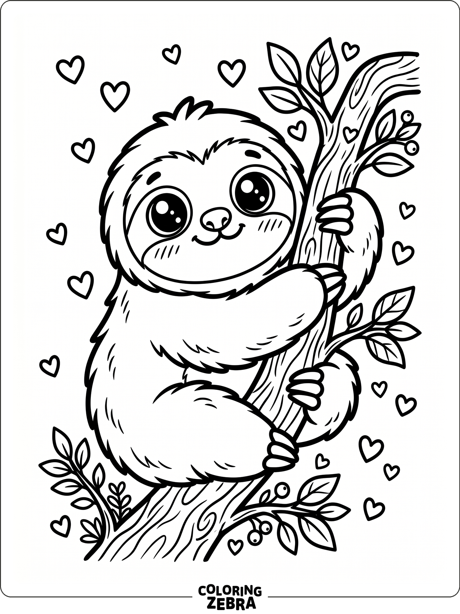 30 Free Sloth Coloring Pages - Printable PDF Sheets