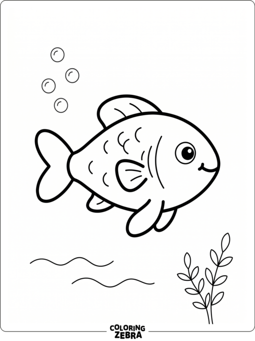 A small fish with a short tail