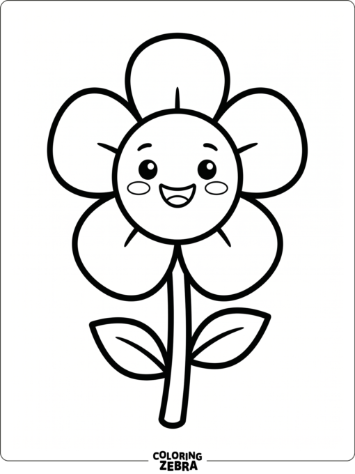 A cute flower with a smiling face