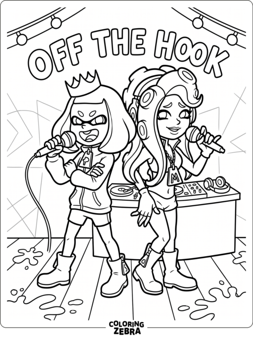 Pearl and Marina posing with microphones