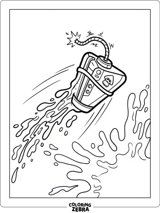 Splat Bomb with a fuse and motion lines