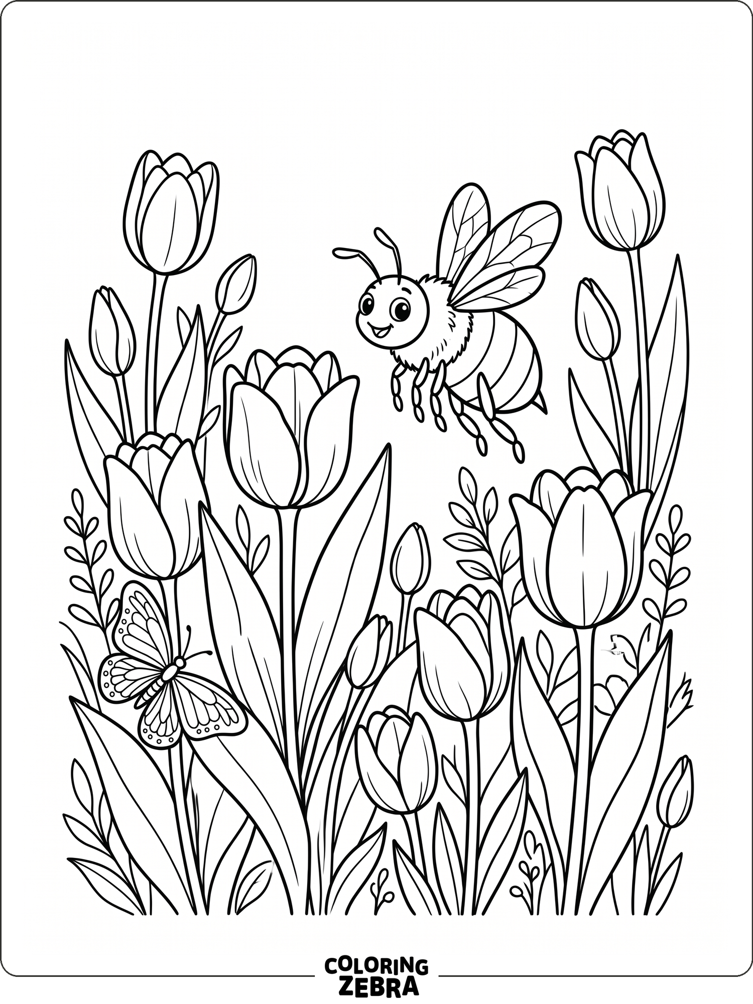 Easy Spring Color Pages Bees 40 Free Bee Coloring Pages - Printable PDF Sheets