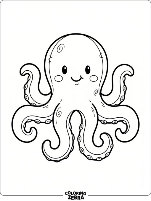 A plush octopus with rounded arms and a happy face