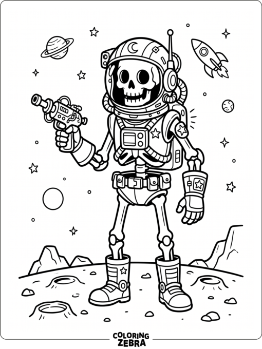 Star Wars skeleton hero in a festive costume