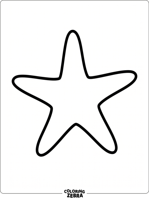 A starfish stencil with clean cut edges