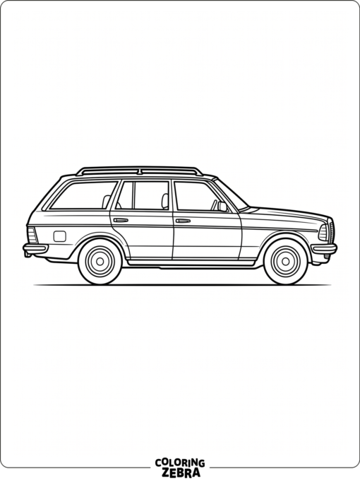 A station wagon with roof rails and a long body